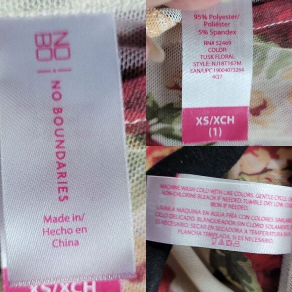 Y2K Blouse XS Cream Blossom Flower Sheer Mesh Tiered Ruffle Sleeve Cottage Core - Picture 4 of 11